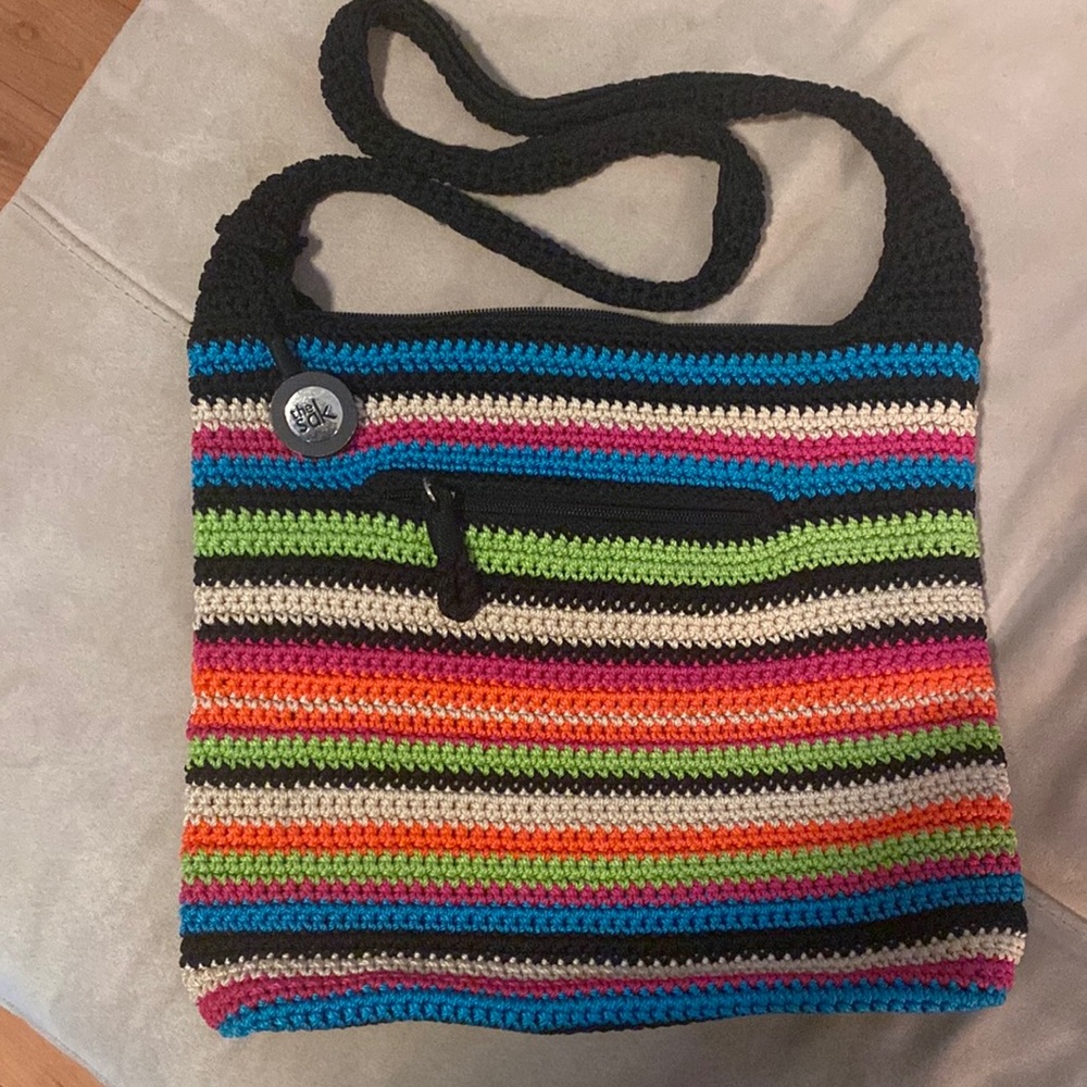 The Sak multicolored crochet purse